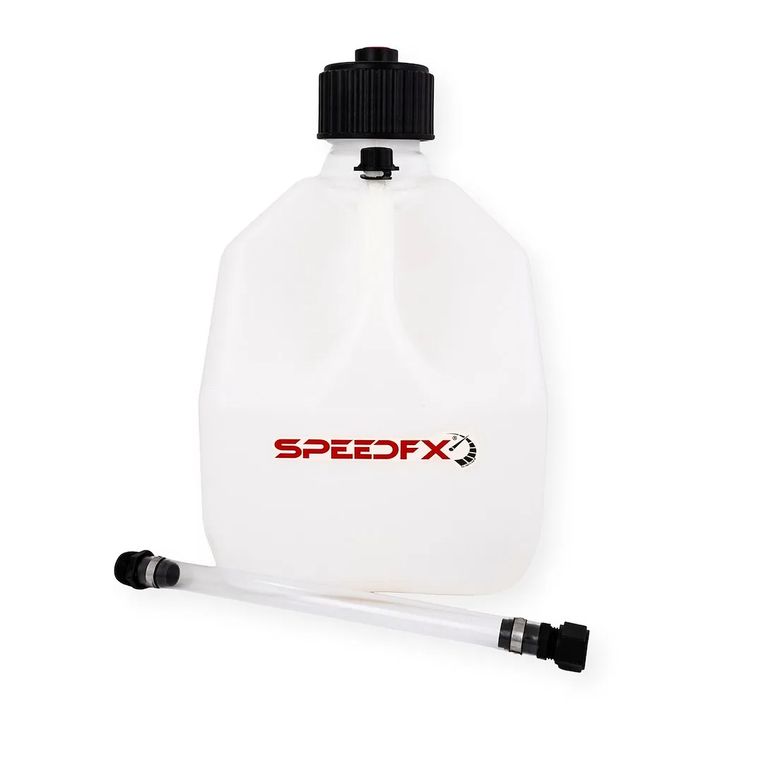 8731 – SPEEDFX Liquid Storage Container, White 3 Gallon Capacity Plastic With Filler Hose And Cap